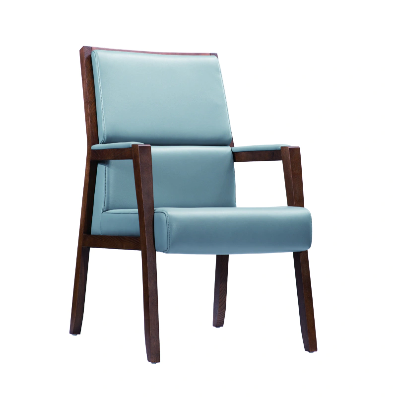 product-Furicco-Meeting visitor office chair with wooden armrest classic deisgn C1601-img