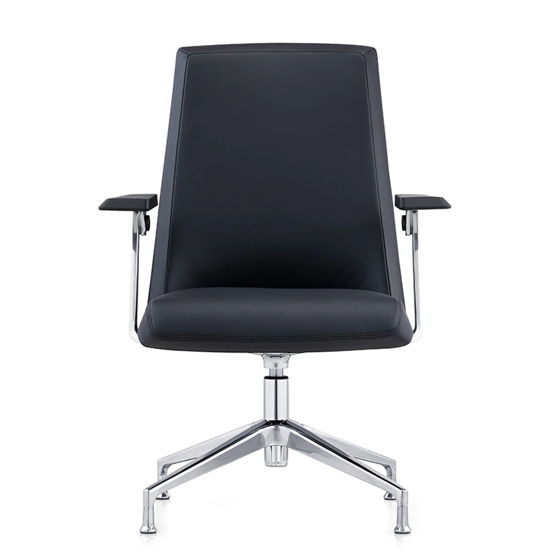 product-Hot Selling Comfortable Bow Ergonomic Office Chair Leather Office Stainless Steel fixed armr-1