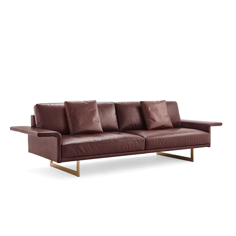 product-Furicco-Office furniture factory handmade 2 seaters sofa set genuine leather upholstered set