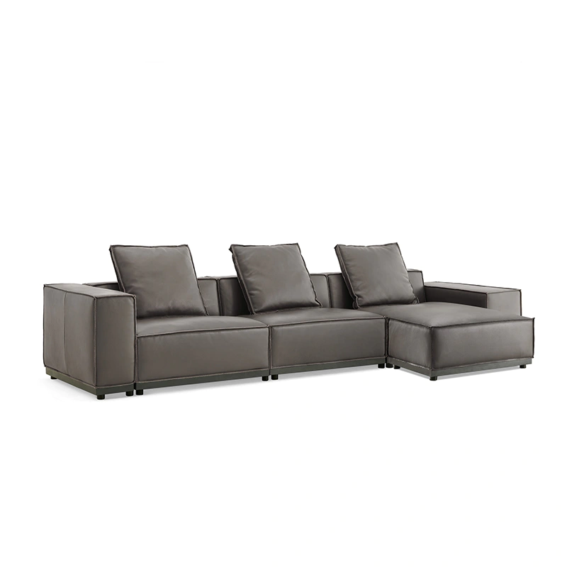 product-Furicco-China Supplier High Quality Livingroom Couches Home Furniture L Shaped Italian Leath