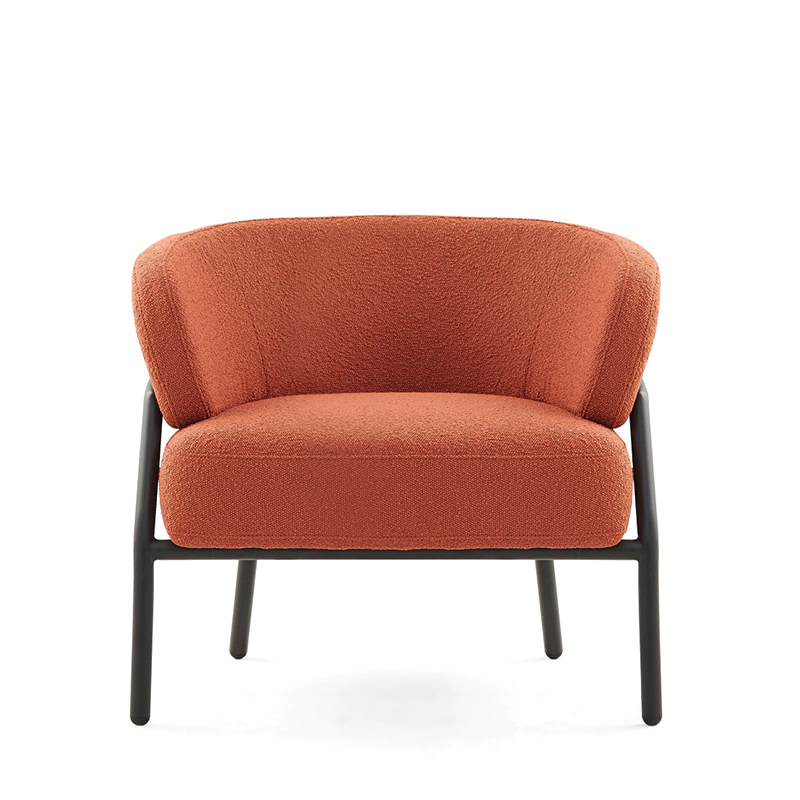 product-Nordic lounge Armchair Leather Art Discussion living room Fabric sofa chair Designer leather-1