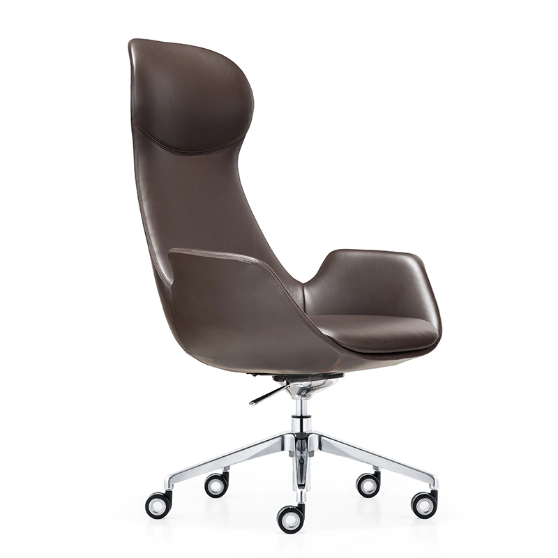 product-Furicco-high back red leather leisure designed swivel chairs A1703-img