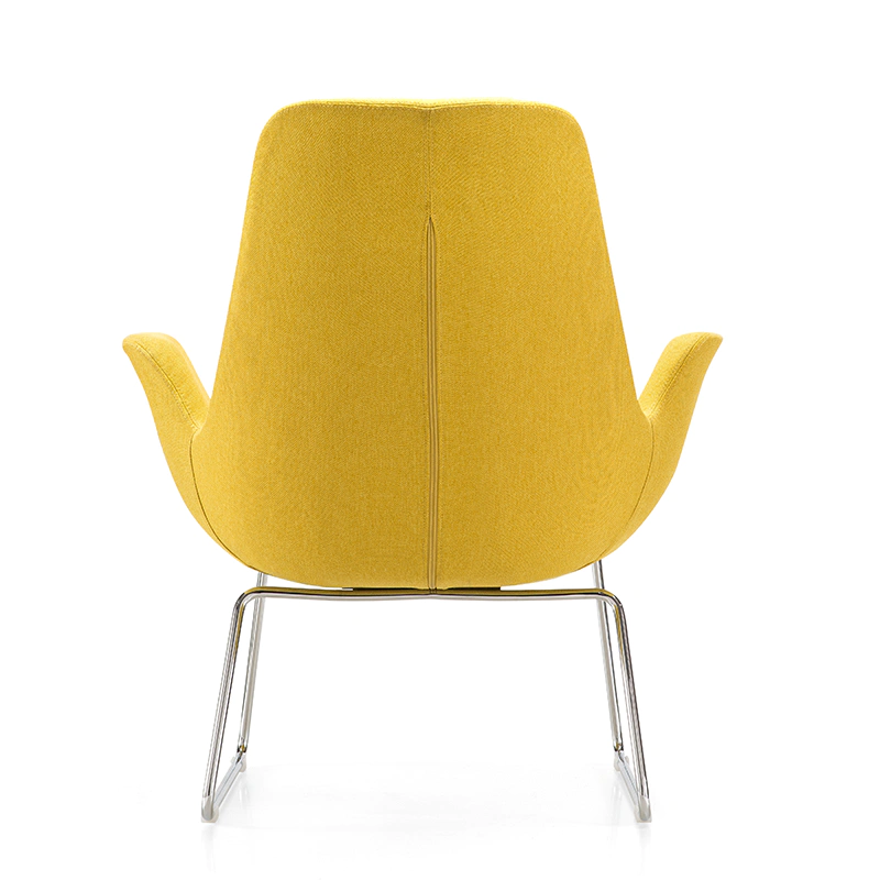 product-FURICCO Fashion Modern Design Metal Legs Yellow Leather Office Living Room Leisure Chair C17-1