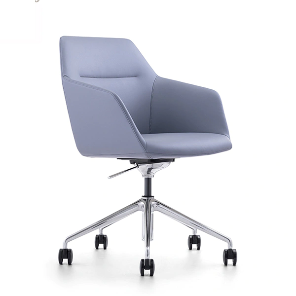 product-Furicco-FURICCO Minimalist Revolving Meeting Chair Low Back Swivel Leather Visitor Chairs B2