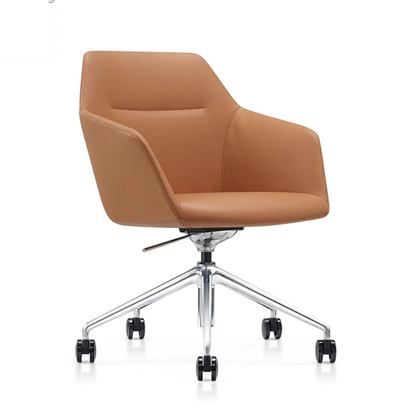 product-FURICCO Minimalist Revolving Meeting Chair Low Back Swivel Leather Visitor Chairs B2401-Furi-1