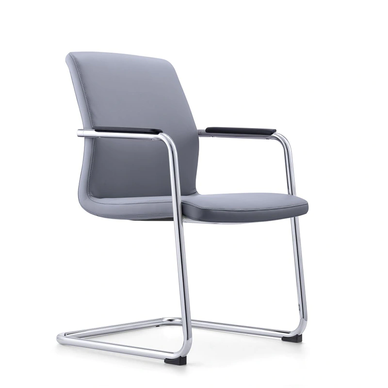product-Foshan Manufacturer Furicco Newest Design Bow-Shaped Beige Leather Training Pu Office Chair -1