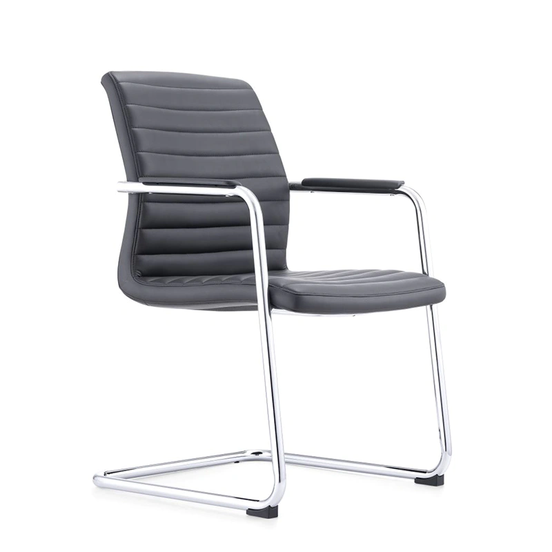 product-Furicco-China Wholesale Iso Certificate Bow Shaped Line Pattern Black Office Chairs No Wheel