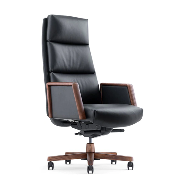 product-Furicco-China Foshan Office Furniture Modern Style Executive Chairs Itallian Leather Wood Of