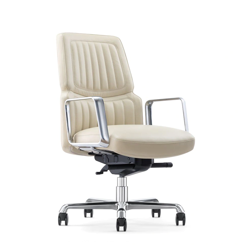 product-Furicco-High Quality Women Office Beige Wide Seat Gas Lift Cylinder Leisure Office Chair For