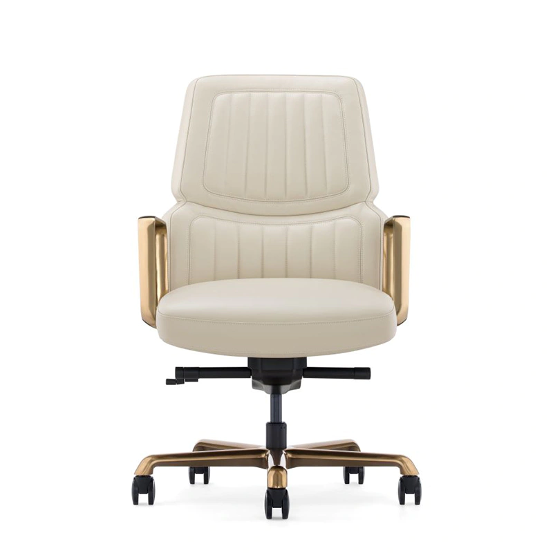 product-New Arrived Foshan Furniture Medium Back Copper Plated Design Vintage Mid Century Office Swi-1