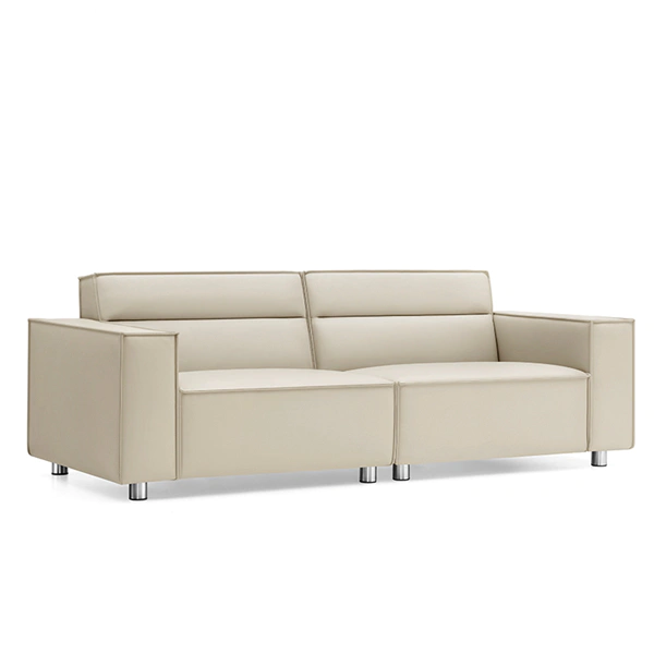 product-Foshan Furniture 3-Seat Vintage Original Ceo Office Italy Genuine Leather Sofa Office For Sm-1