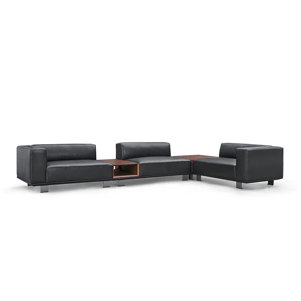 product-Modern Relaxation I Shaped Design Office High Quality Faux Leather Best White Big Leather So-1